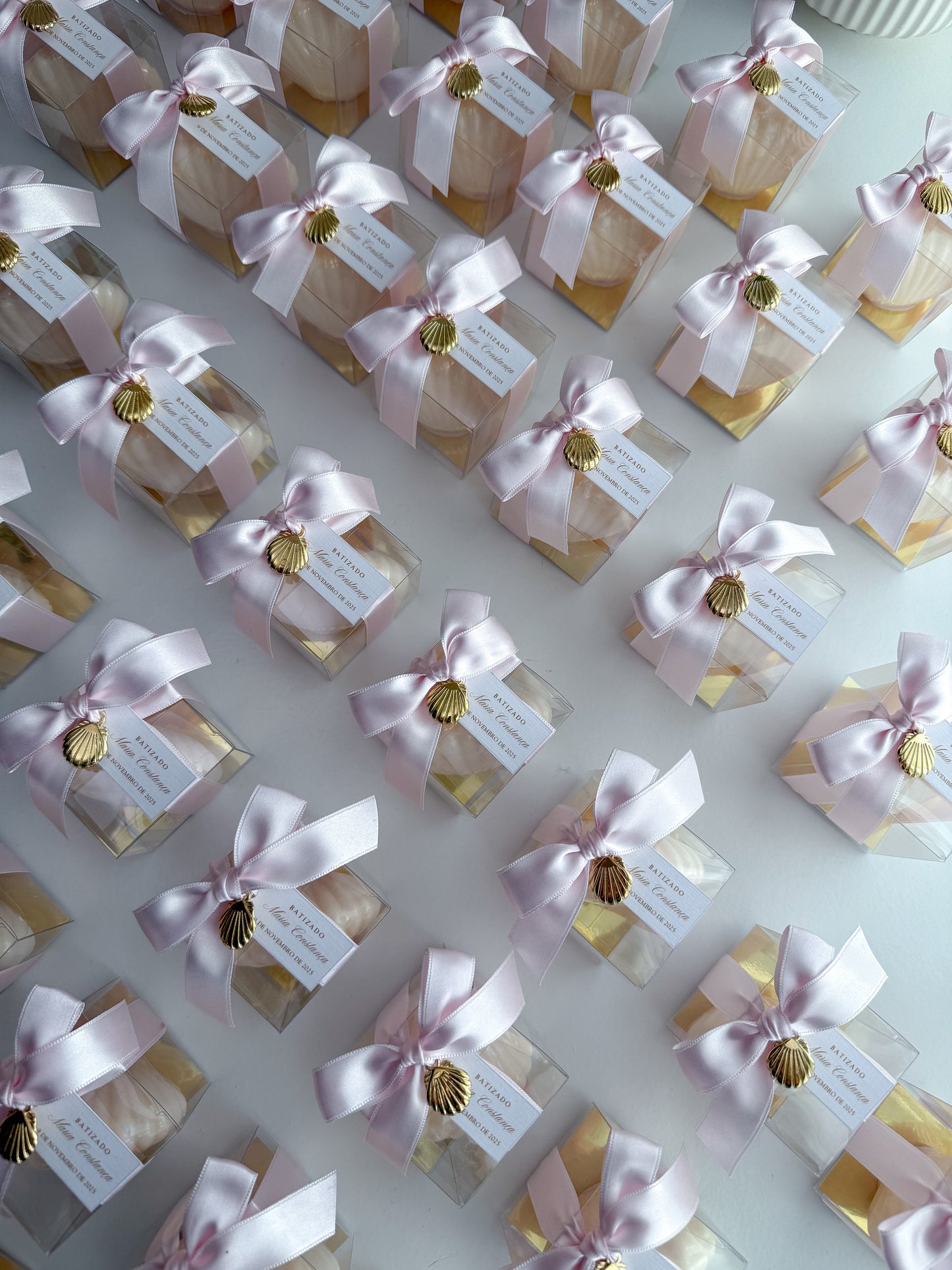 Vela Mini Concha decorada para lembrança