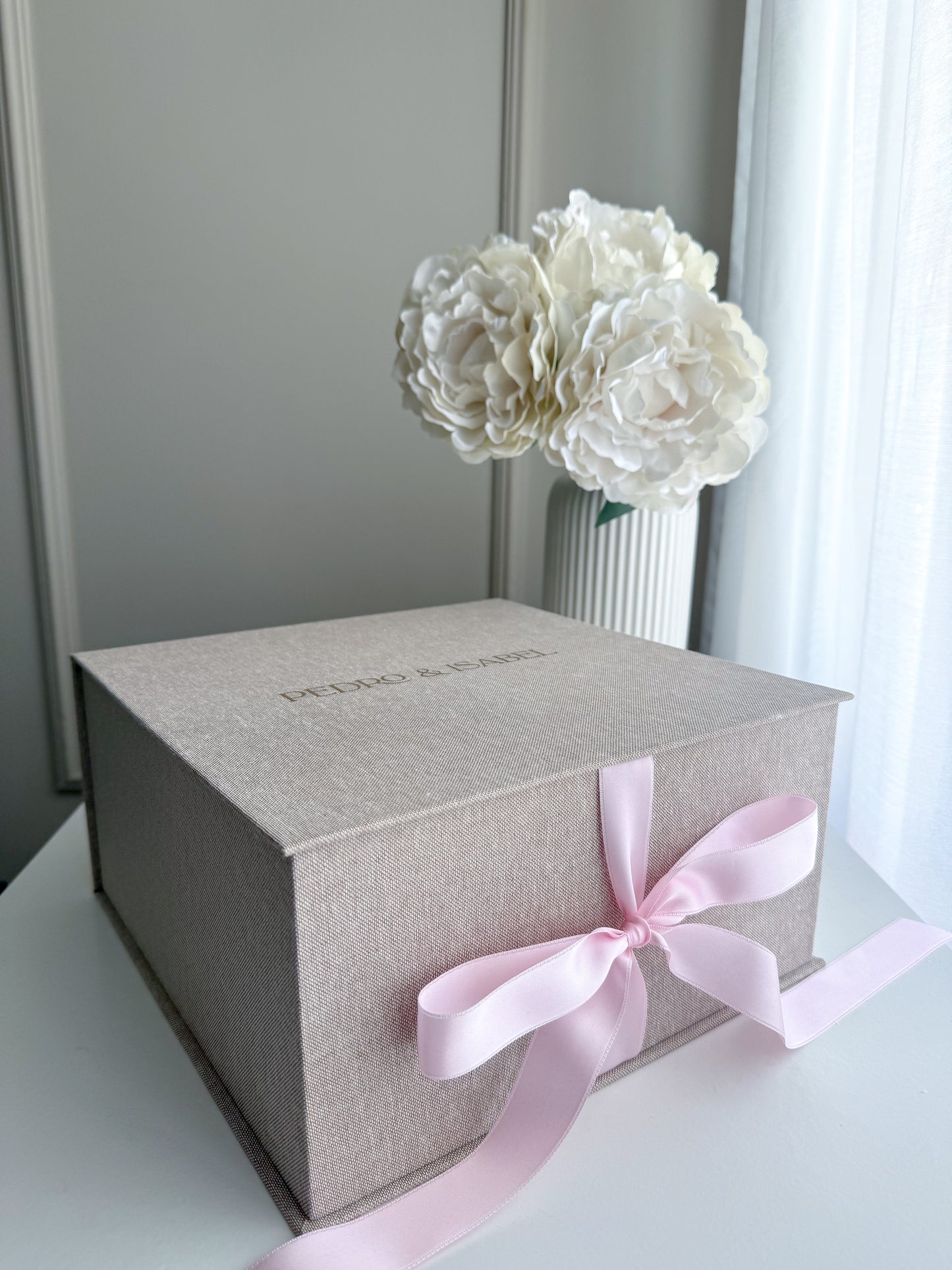 ETERNAL BOX - Caixa em Linho Luxo Personalizada para Recordações