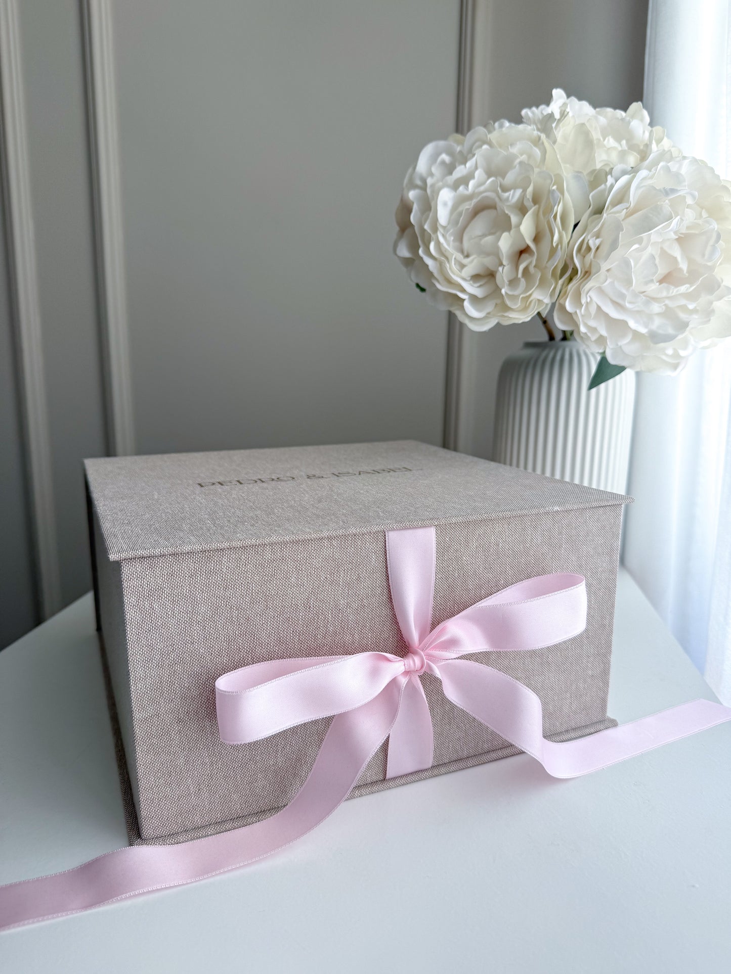 ETERNAL BOX - Caixa em Linho Luxo Personalizada para Recordações