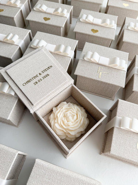 Vela Pequena Perfumada em Caixa Premium Personalizada