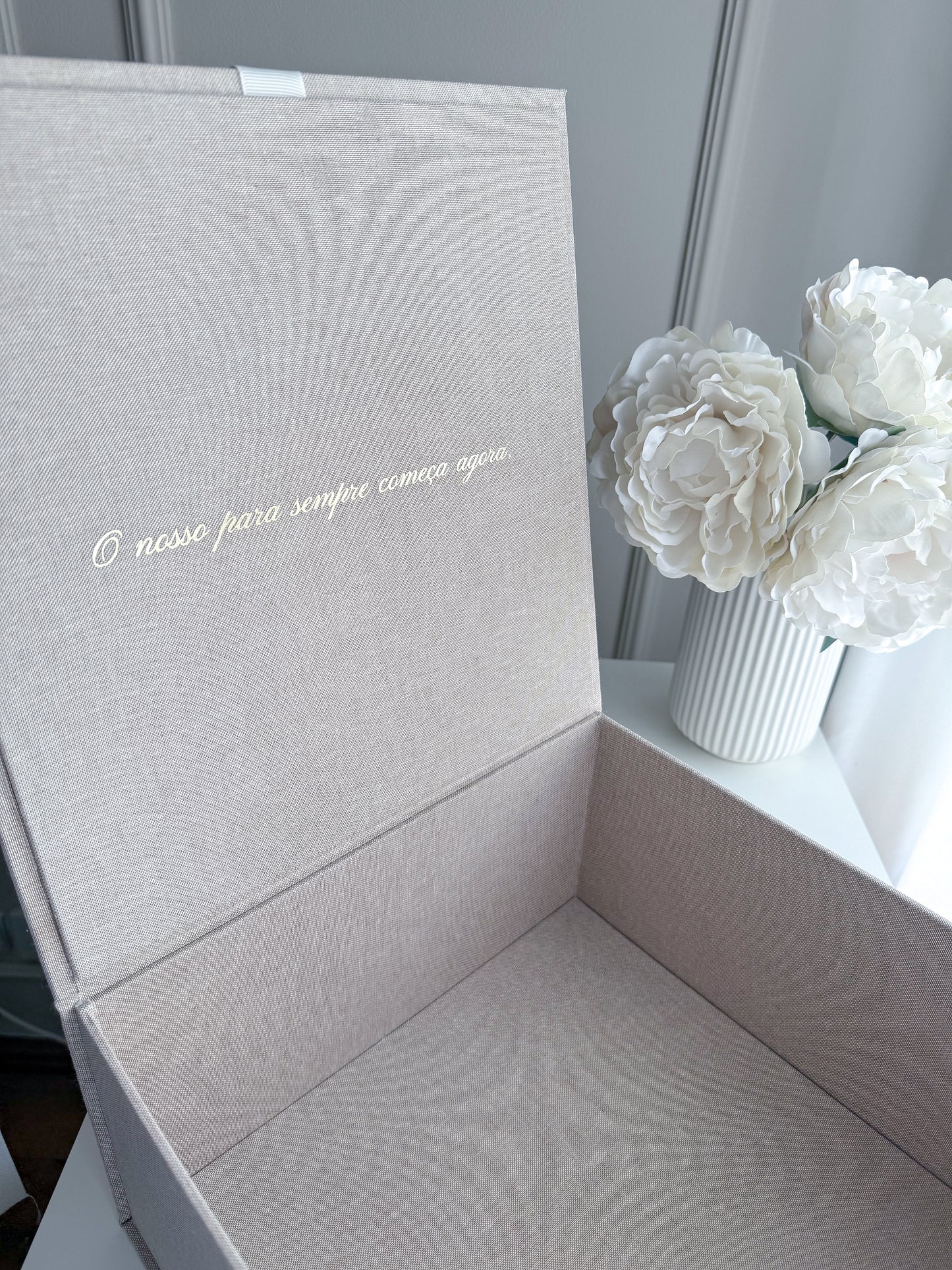 ETERNAL BOX - Caixa em Linho Luxo Personalizada para Recordações