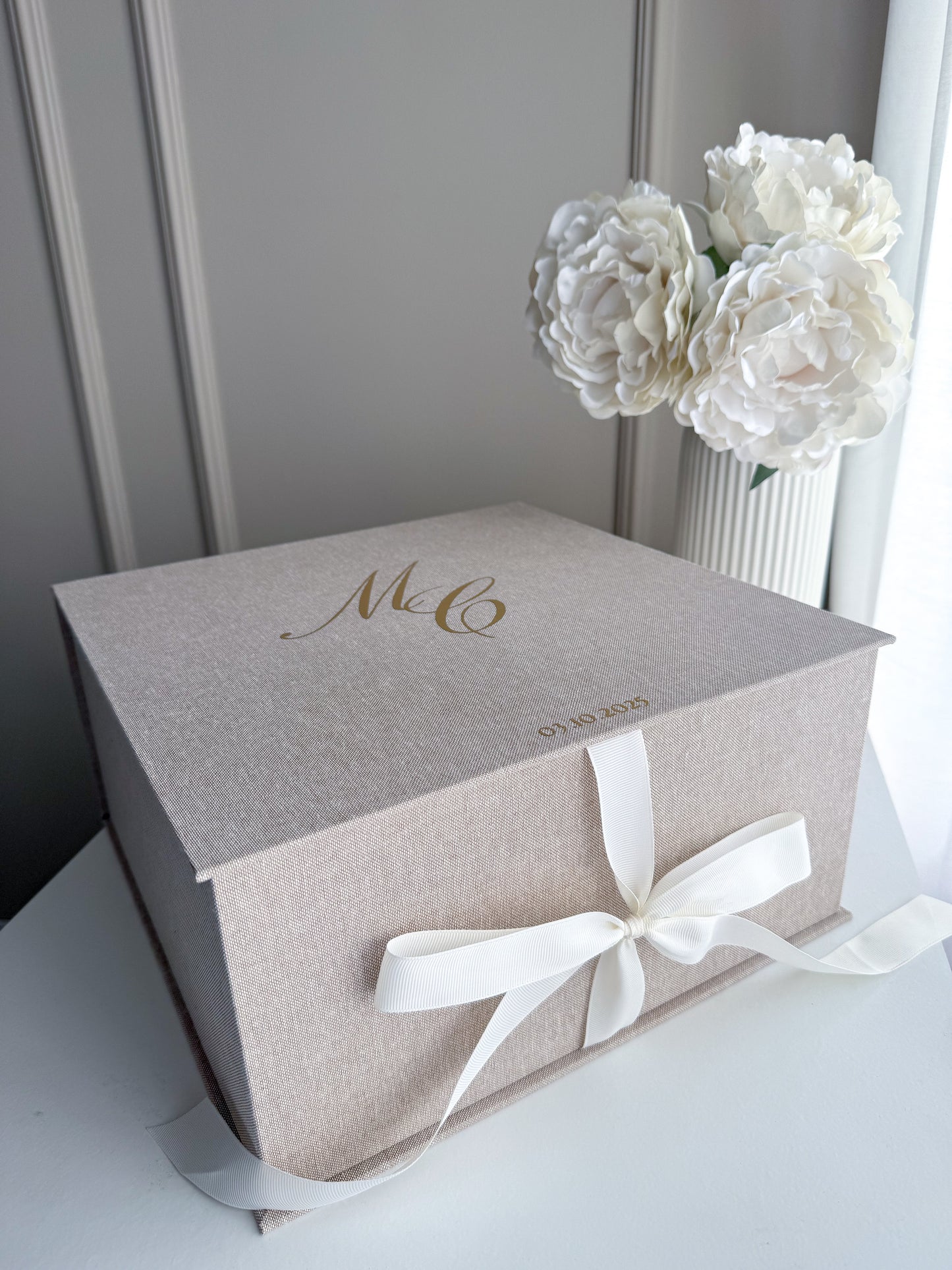 ETERNAL BOX - Caixa em Linho Luxo Personalizada para Recordações