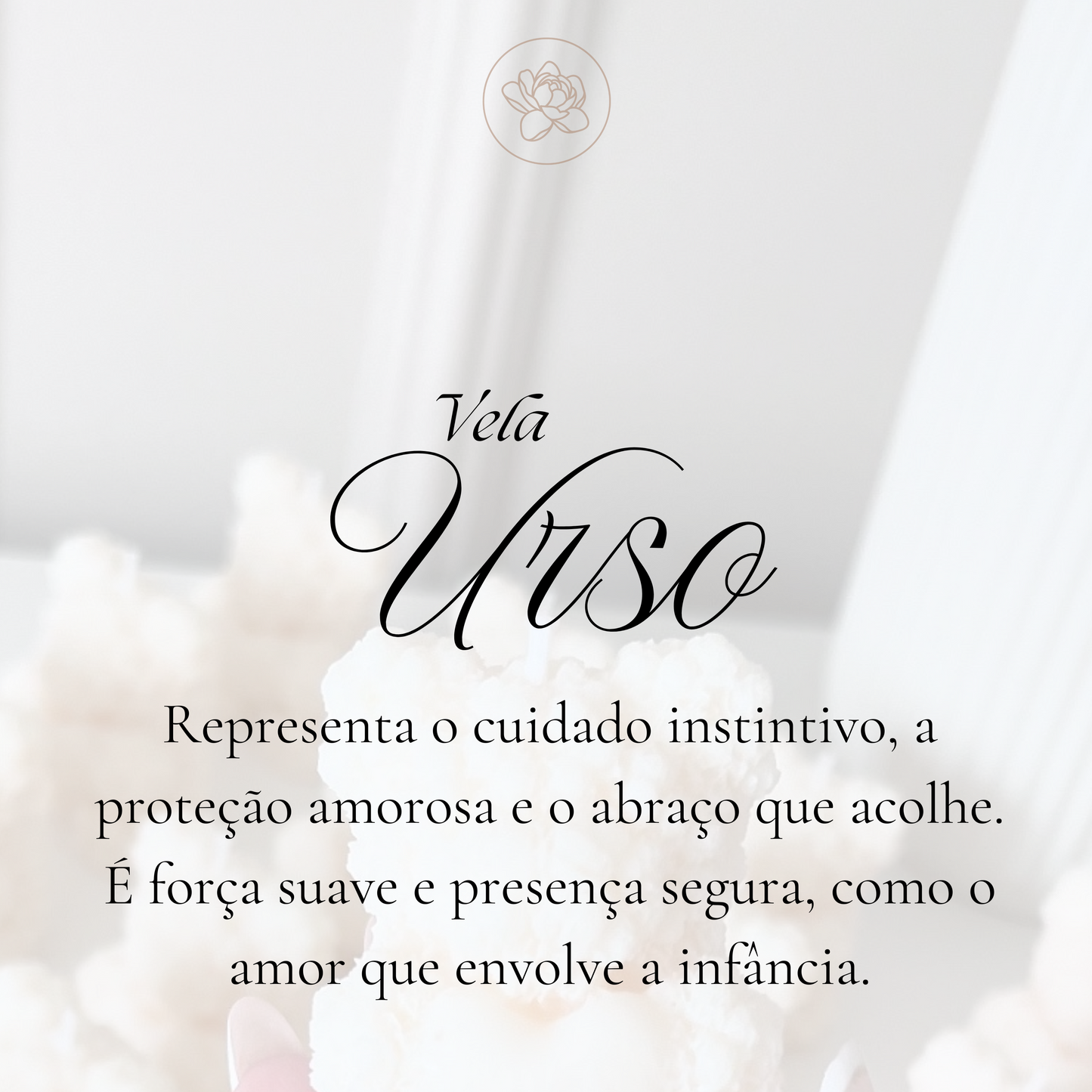 Vela Mini Ursinho decorada para lembrança