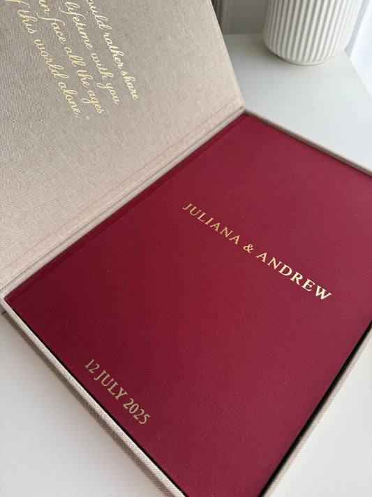 Livro de Honra Grande (A4) Interior Bordô