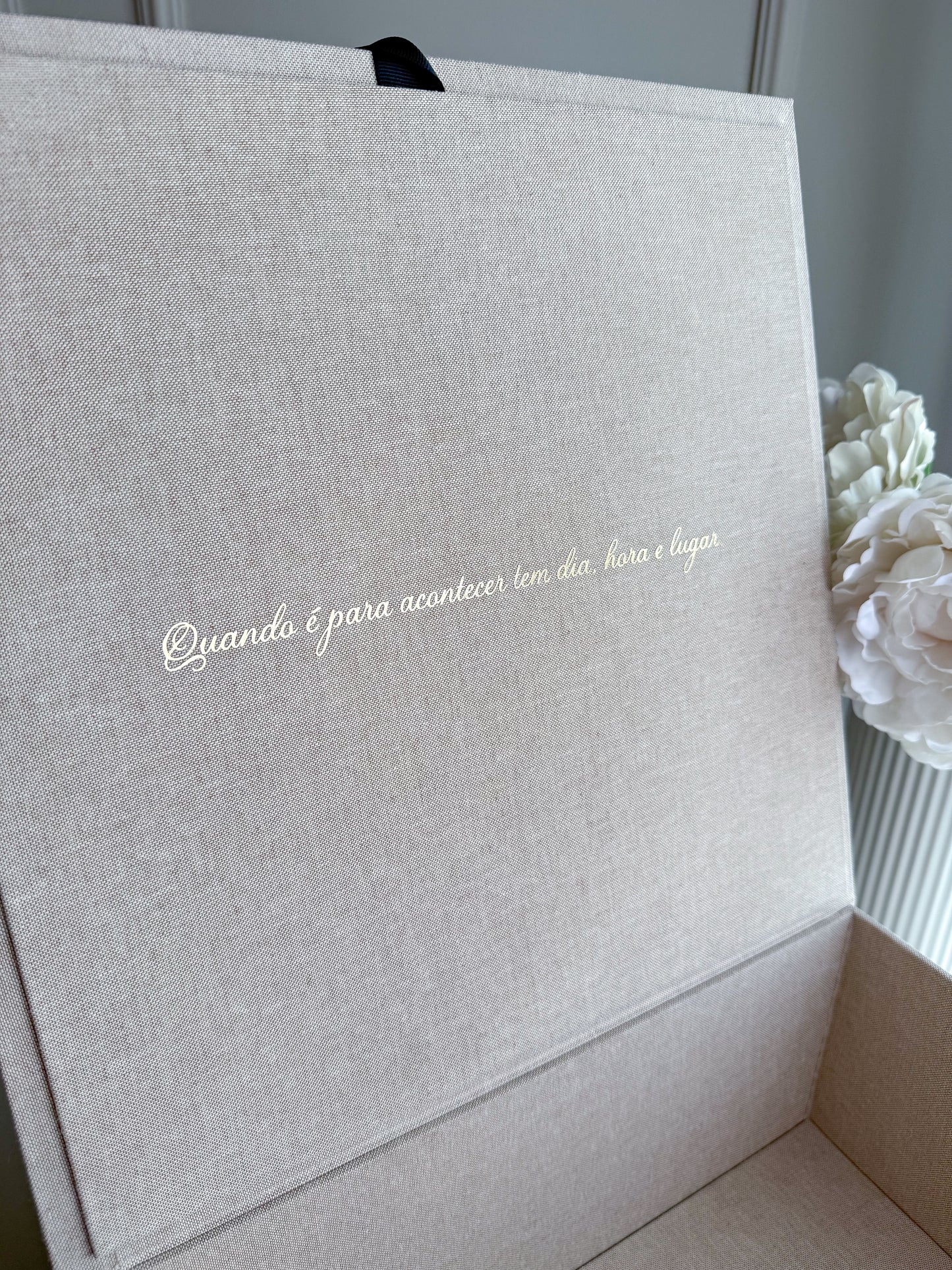ETERNAL BOX  - Caixa em Linho Luxo Personalizada para Recordações