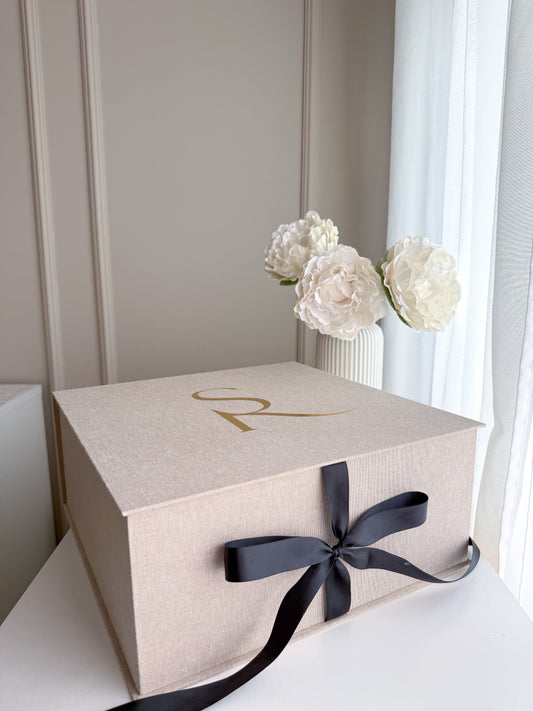 ETERNAL BOX  - Caixa em Linho Luxo Personalizada para Recordações