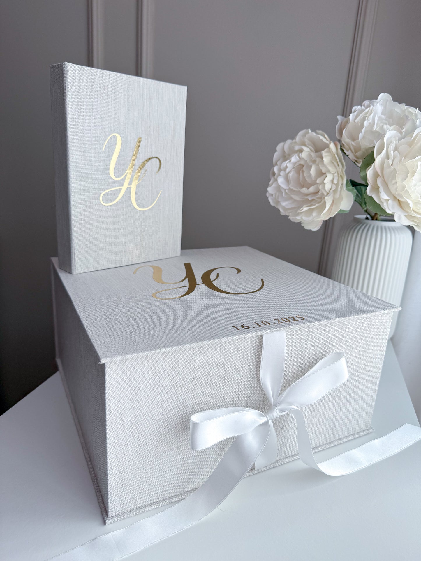 Conjunto LIVRO DE HONRA PEQUENO (A5) + ETERNAL BOX para Casamentos