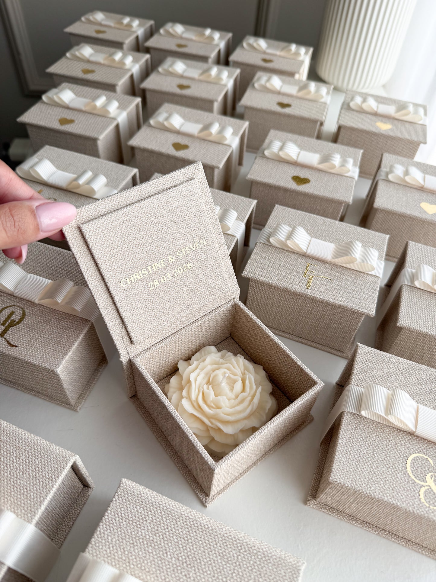 Vela Pequena Perfumada em Caixa Premium Personalizada