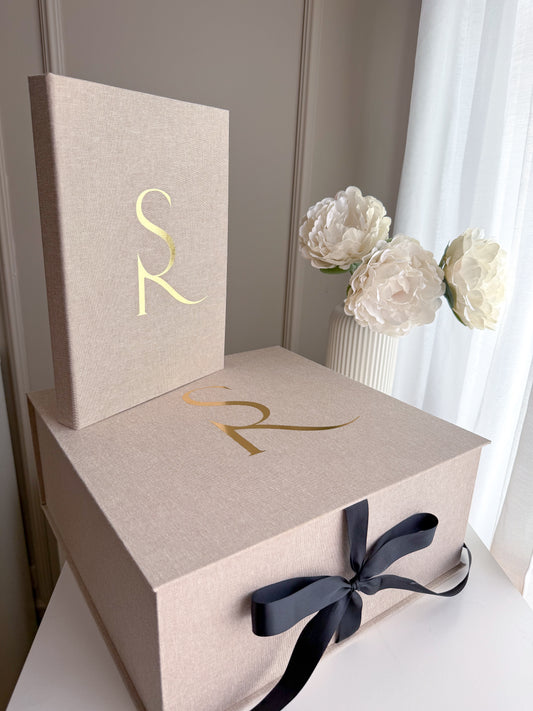 KIT LIVRO DE HONRA PEQUENO (A5) + ETERNAL BOX para Casamentos