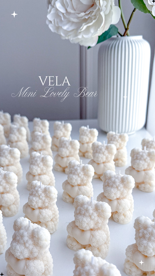 Vela Mini Ursinho decorada para lembrança