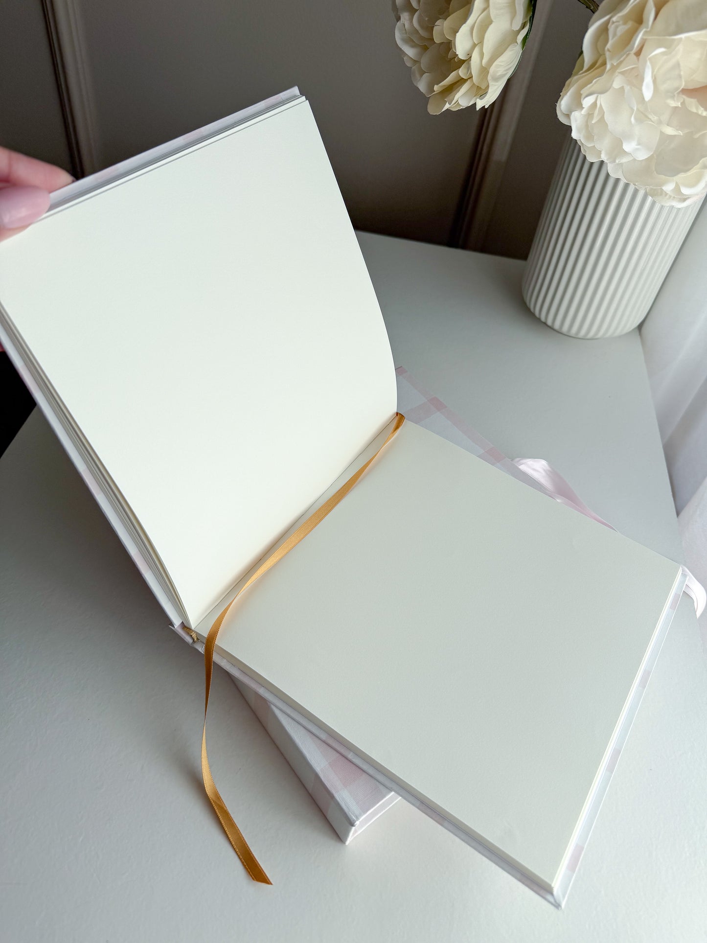 Livro de Honra Infantil Vichy Personalizado - 21cmx21cm