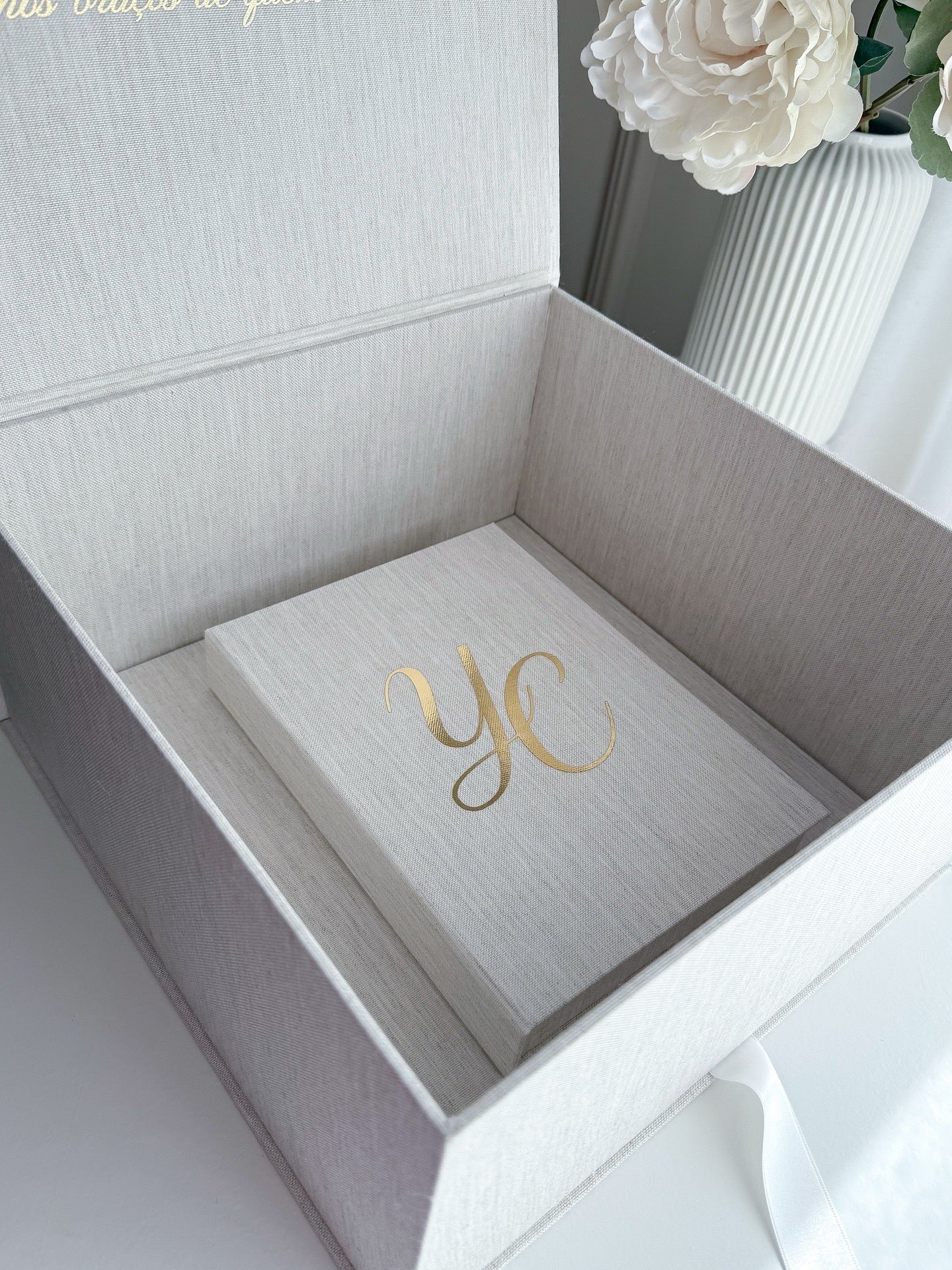 Conjunto LIVRO DE HONRA PEQUENO (A5) + ETERNAL BOX para Casamentos