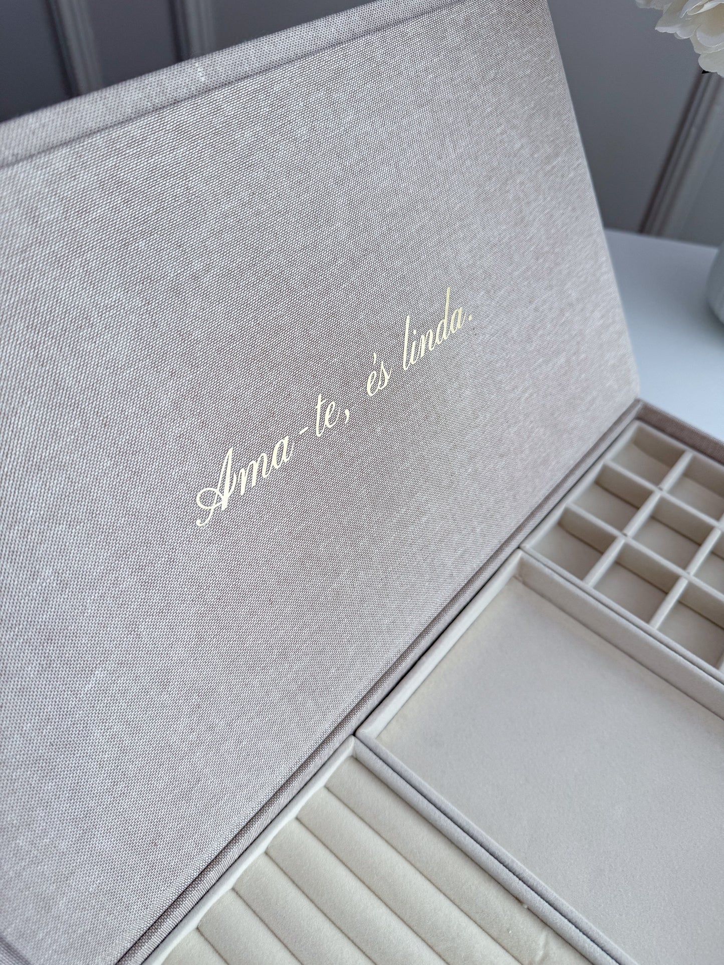 Caixa Porta-Jóias Personalizada (38cmx21cmx4cm)