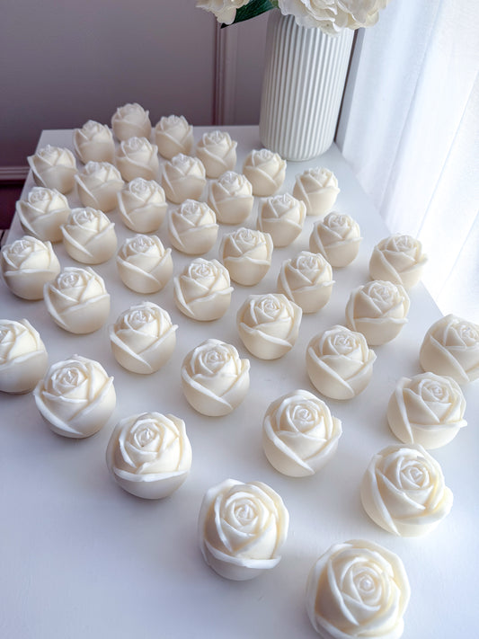 Vela Rosa 100g decorada para lembrança