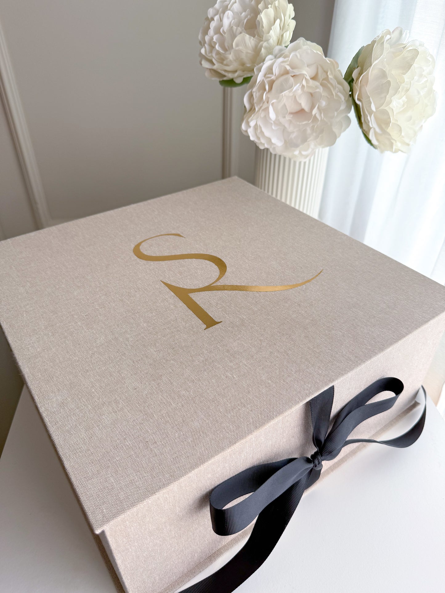 ETERNAL BOX  - Caixa em Linho Luxo Personalizada para Recordações