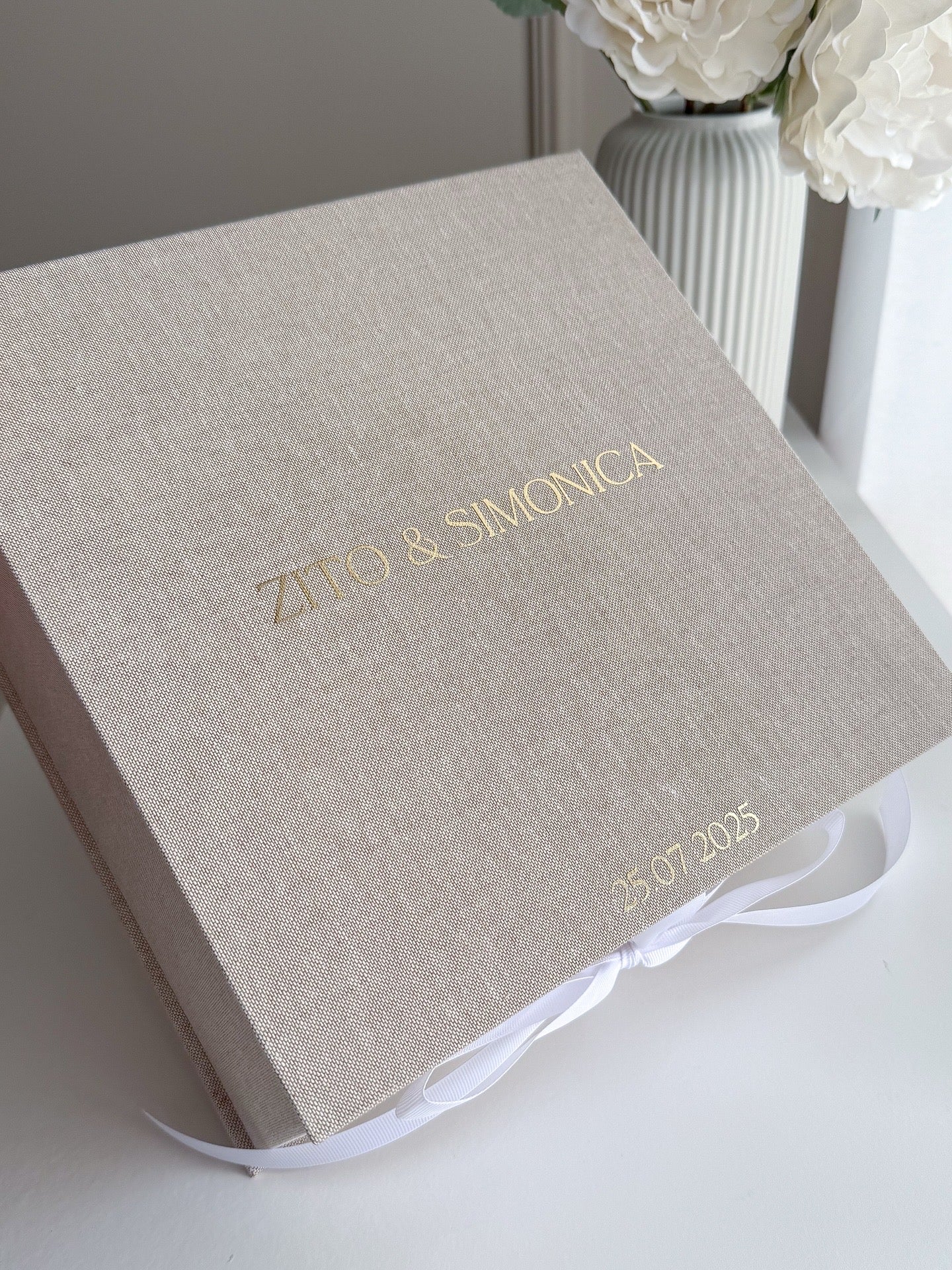 ETERNAL BOX  - Caixa em Linho Luxo Personalizada para Recordações