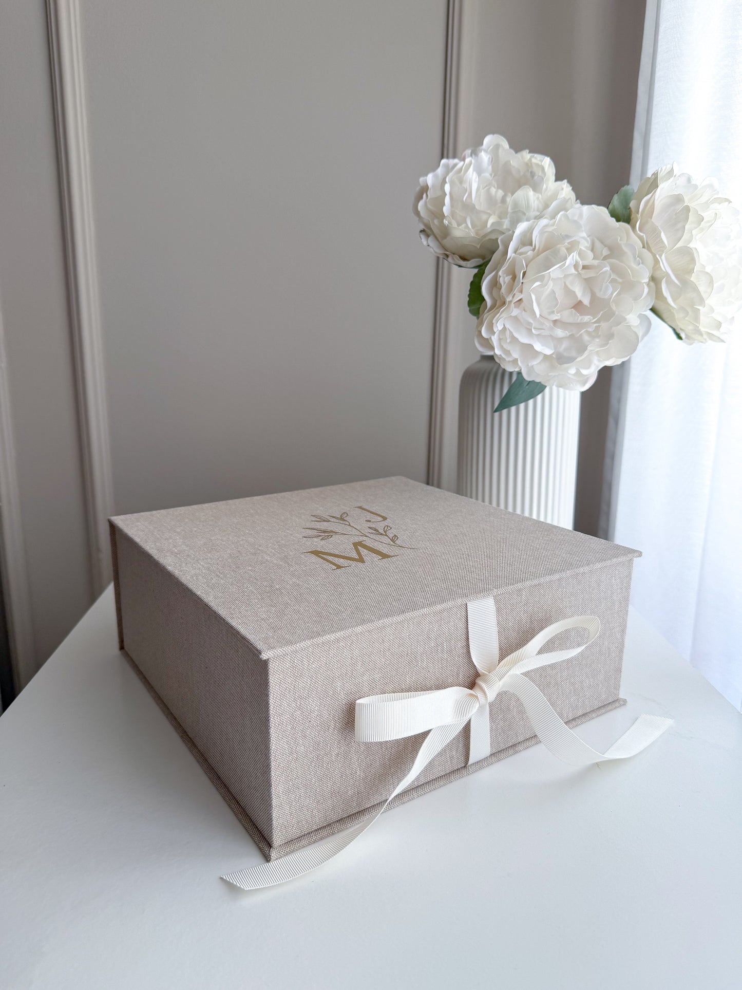 ETERNAL BOX  - Caixa em Linho Luxo Personalizada para Recordações