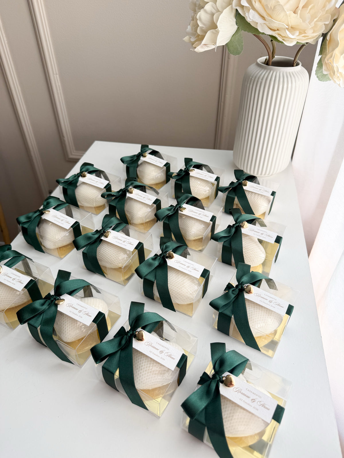 Vela Corazón 80g decorada para recuerdo (la cajita mide 8cmx8cmx4cm)